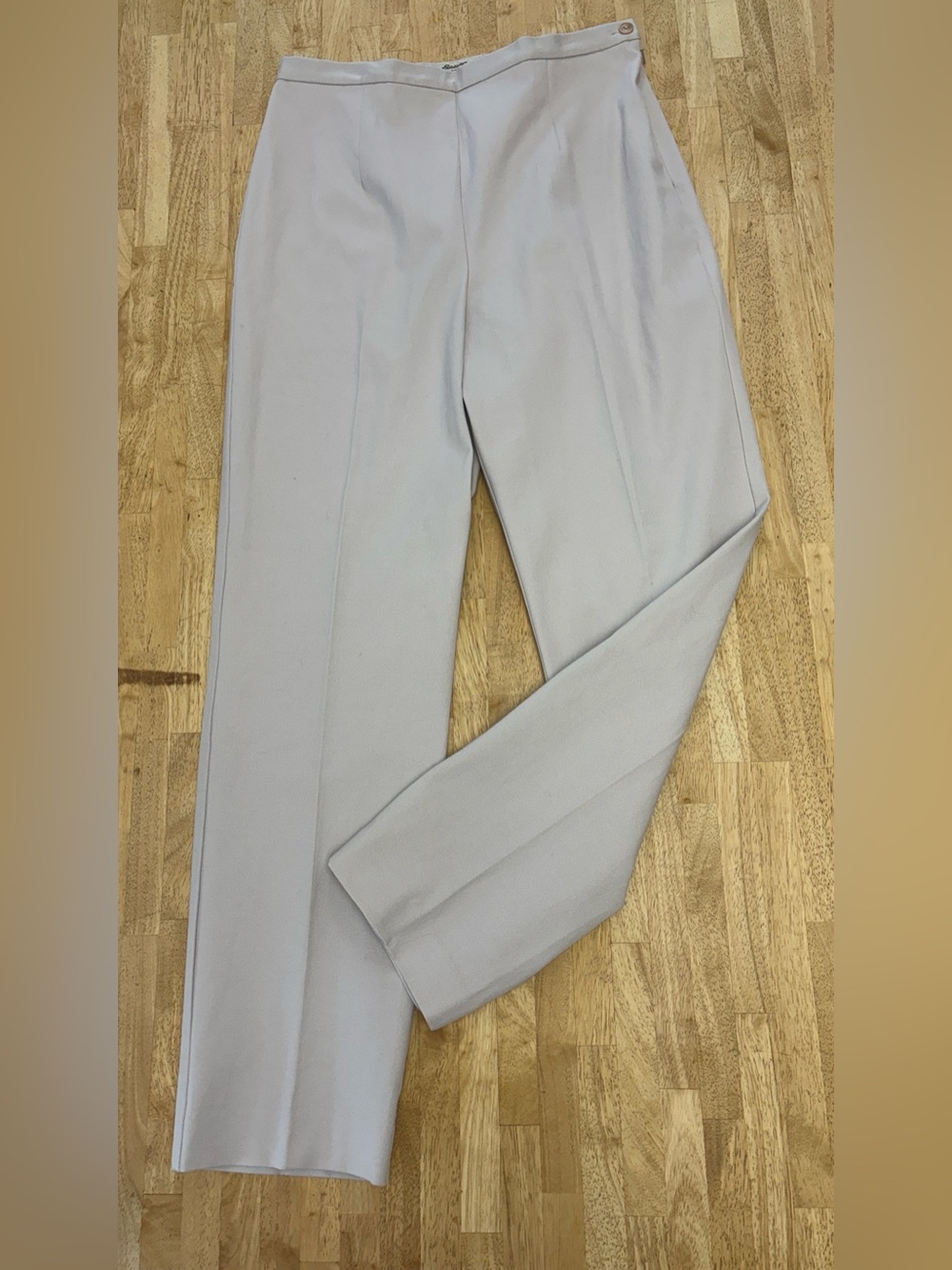 NWOT Eddie Bauer Tan Dress Pants Trousers Flat Front Side Zip Cotton Stretch 12